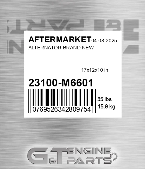 23100-M6601 Alternator Brand New for AFTERMARKET