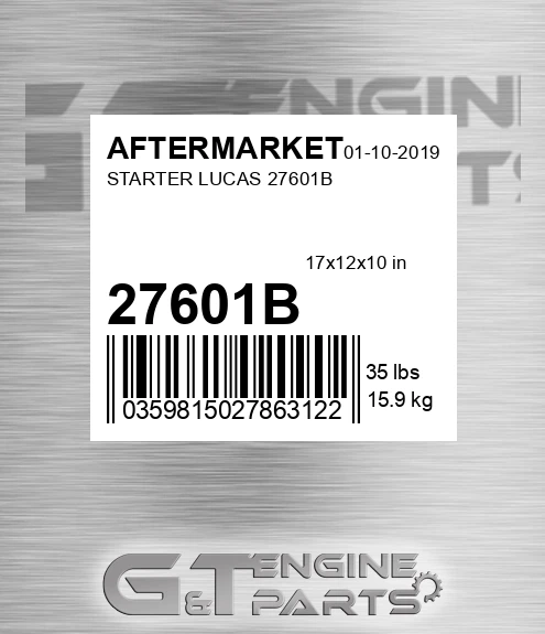 27601B Starter Lucas for AFTERMARKET