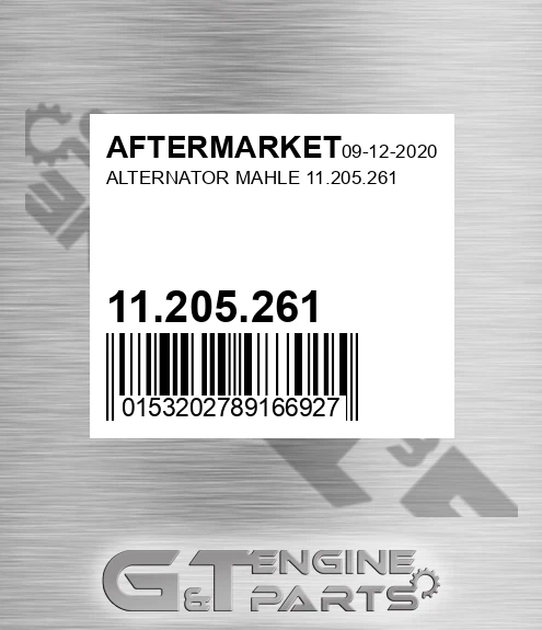 11.205.261 Alternator Mahle for AFTERMARKET