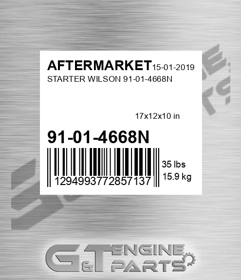 91-01-4668N Starter Wilson 91-01-4668n for AFTERMARKET
