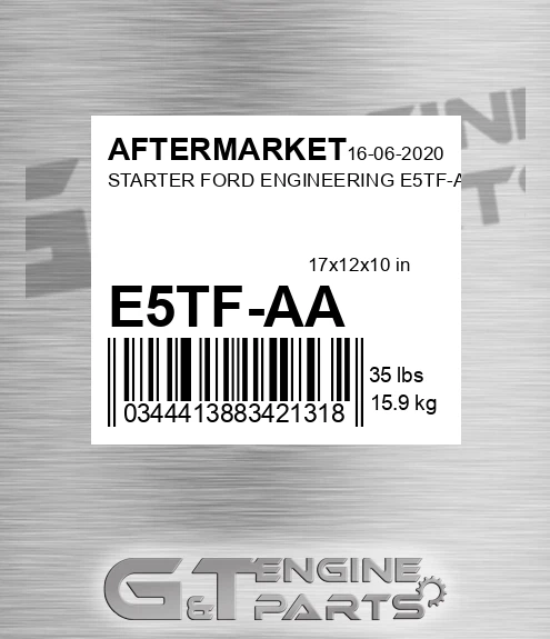E5TF-AA Starter Ford Engineering E5tf-aa for AFTERMARKET