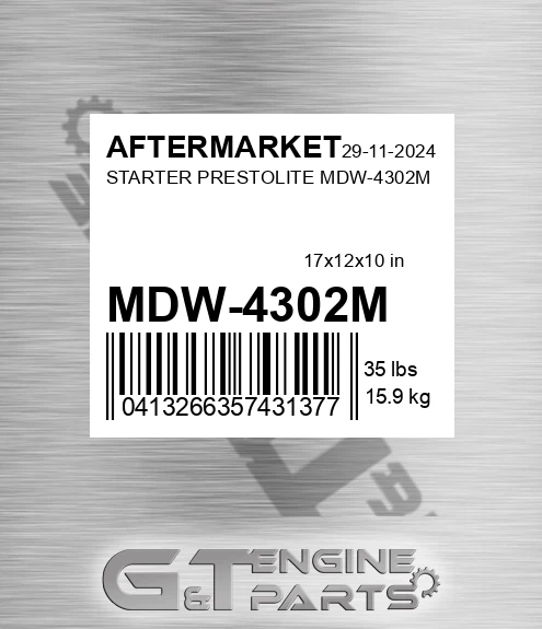 MDW-4302M Starter Prestolite Mdw-4302m for AFTERMARKET