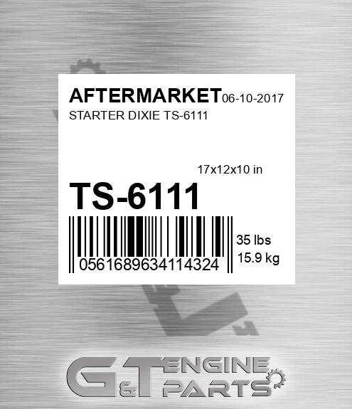 TS-6111 Starter Dixie Ts-6111 for AFTERMARKET