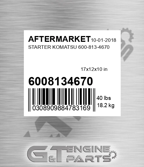 6008134670 Starter Komatsu for AFTERMARKET