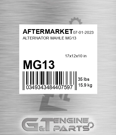 MG13 Alternator Mahle for AFTERMARKET