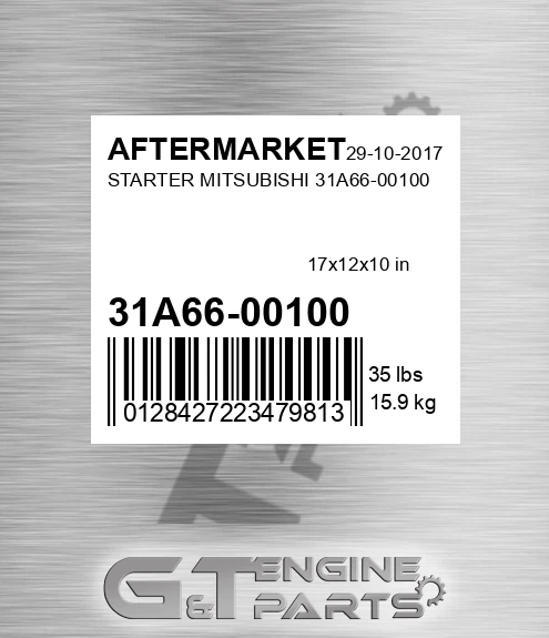 31A66-00100 Starter Mitsubishi 31a66-00100