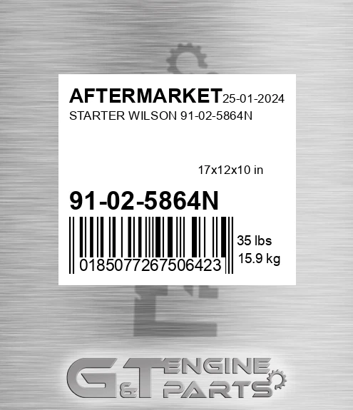 91-02-5864N Starter Wilson 91-02-5864n for AFTERMARKET