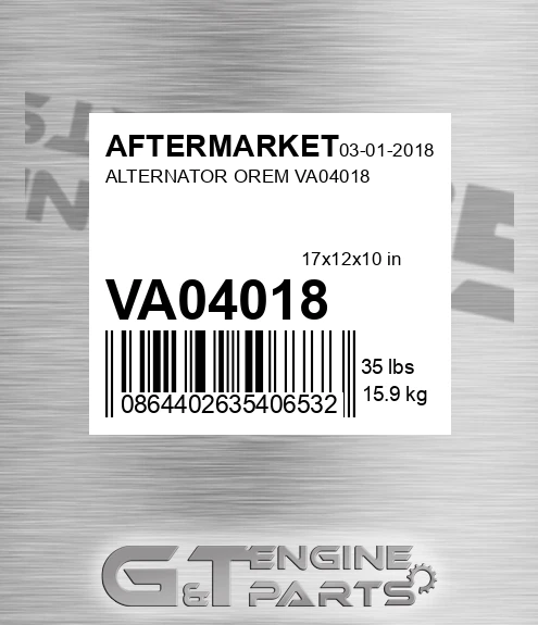 VA04018 Alternator Orem for AFTERMARKET