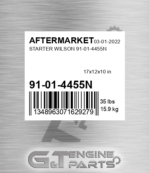 91-01-4455N Starter Wilson 91-01-4455n for AFTERMARKET