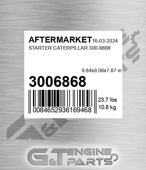 3006868 Starter Caterpillar for AFTERMARKET