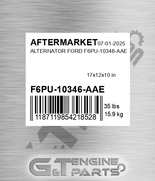 F6PU-10346-AAE Alternator Ford F6pu-10346-aae for AFTERMARKET