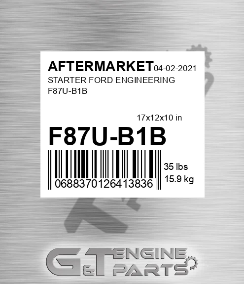 F87U-B1B Starter Ford Engineering F87u-b1b for AFTERMARKET