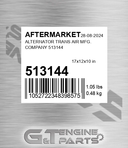 513144 Alternator Trans Air Mfg. Company