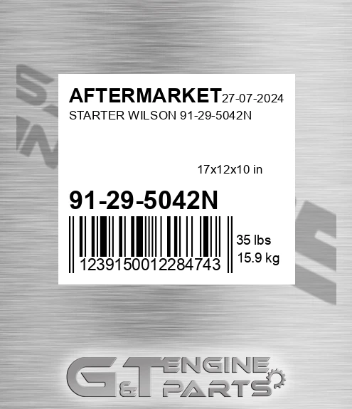 91-29-5042N Starter Wilson 91-29-5042n for AFTERMARKET