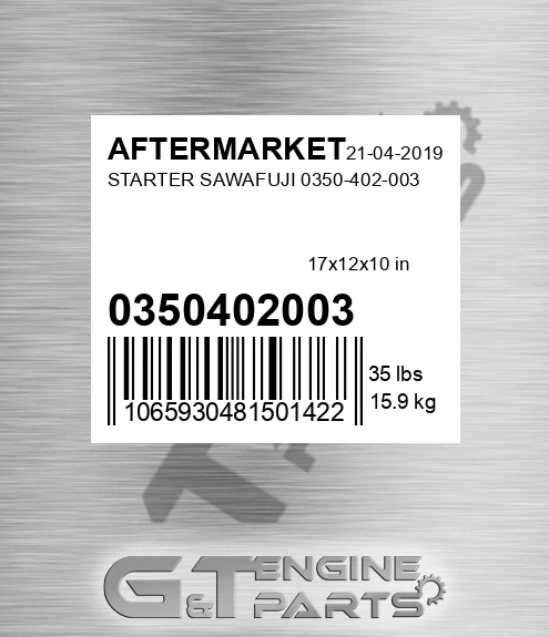 0350402003 Starter Sawafuji for AFTERMARKET