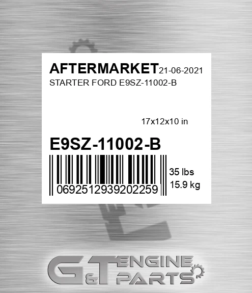 E9SZ-11002-B Starter Ford E9sz-11002-b for AFTERMARKET