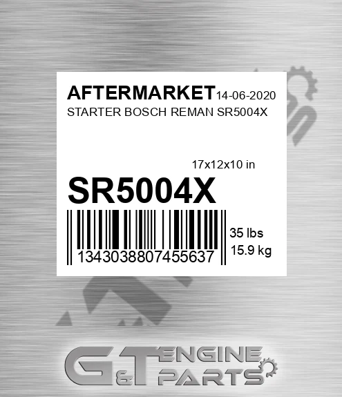 SR5004X Starter Bosch Reman for AFTERMARKET