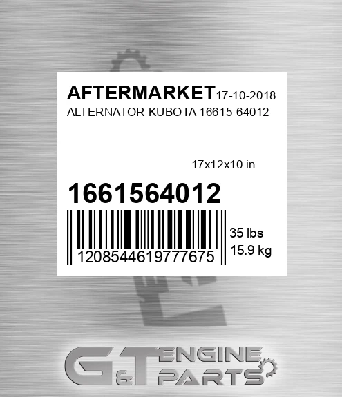 1661564012 Alternator Kubota