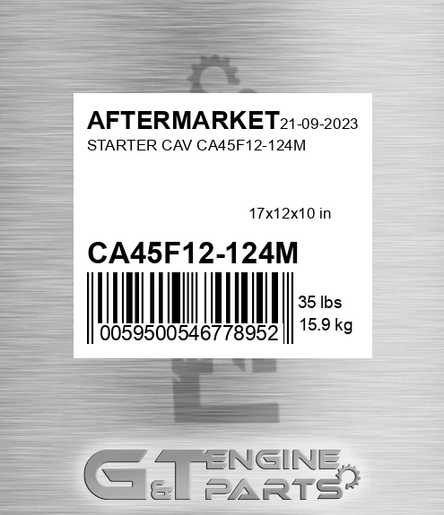 CA45F12-124M Starter Cav Ca45f12-124m for AFTERMARKET