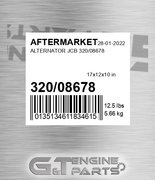 320/08678 Alternator Jcb for AFTERMARKET