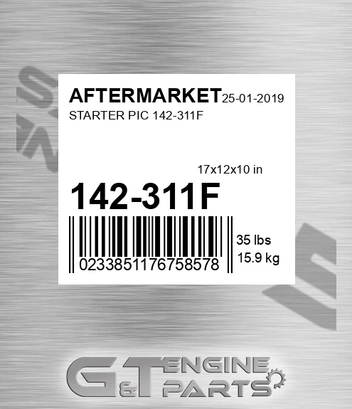 142-311F Starter Pic 142-311f for AFTERMARKET