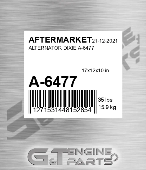 A-6477 Alternator Dixie A-6477 for AFTERMARKET