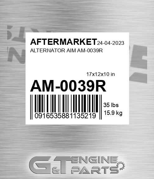 AM-0039R Alternator Aim Am-0039r for AFTERMARKET