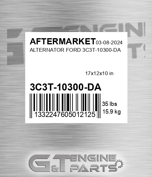 3C3T-10300-DA Alternator Ford 3c3t-10300-da for AFTERMARKET