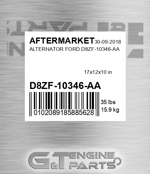 D8ZF-10346-AA Alternator Ford D8zf-10346-aa for AFTERMARKET
