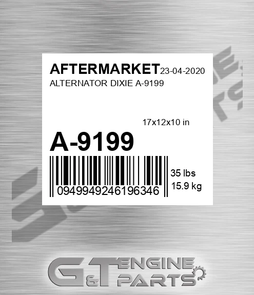 A-9199 Alternator Dixie A-9199 for AFTERMARKET