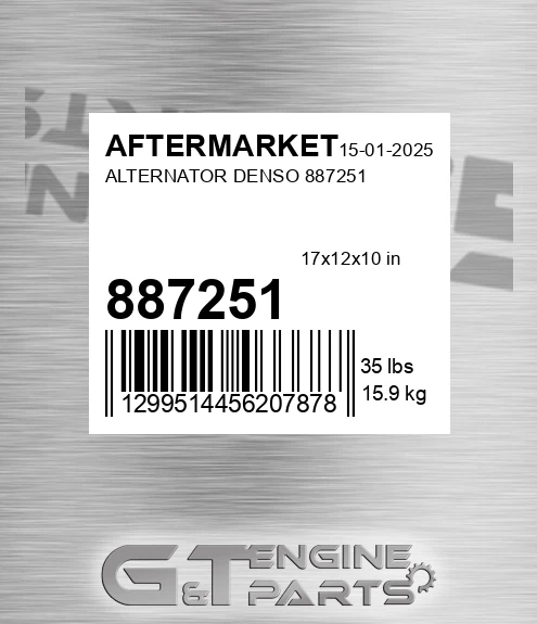 887251 Alternator Denso for AFTERMARKET