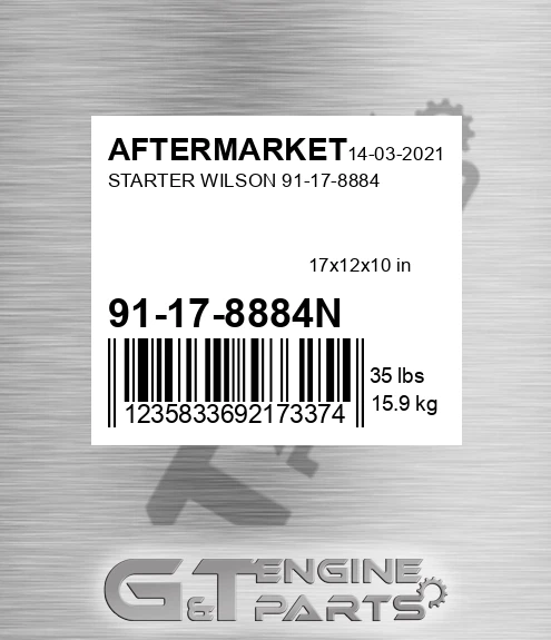91-17-8884N Starter Wilson 91-17-8884 for AFTERMARKET