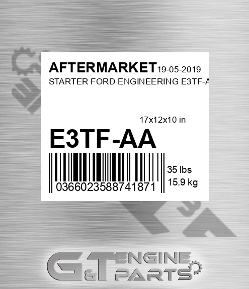 E3TF-AA Starter Ford Engineering E3tf-aa for AFTERMARKET