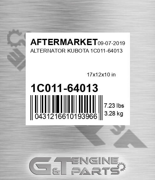 1C011-64013 Alternator Kubota 1c011-64013 for AFTERMARKET