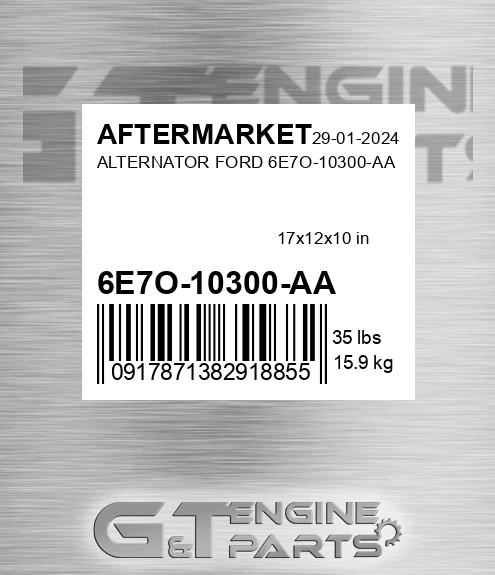 6E7O-10300-AA Alternator Ford 6e7o-10300-aa for AFTERMARKET