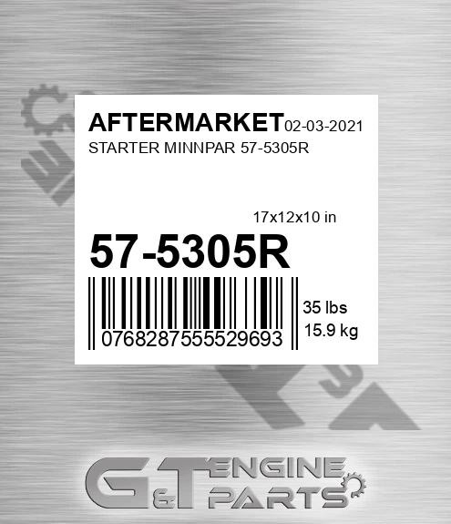 57-5305R Starter Minnpar 57-5305r for AFTERMARKET