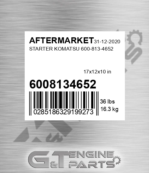 6008134652 Starter Komatsu for AFTERMARKET