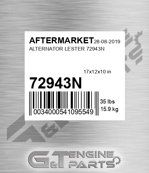 72943N Alternator Lester
