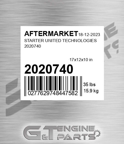 2020740 Starter United Technologies for AFTERMARKET