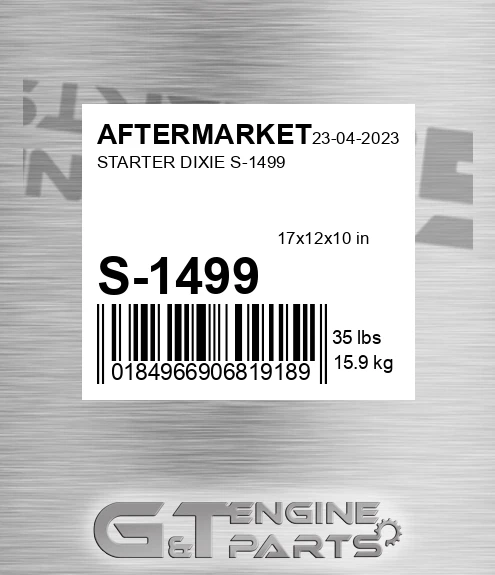 S-1499 Starter Dixie S-1499 for AFTERMARKET