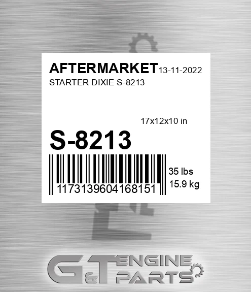 S-8213 Starter Dixie S-8213 for AFTERMARKET