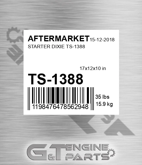 TS-1388 Starter Dixie Ts-1388 for AFTERMARKET