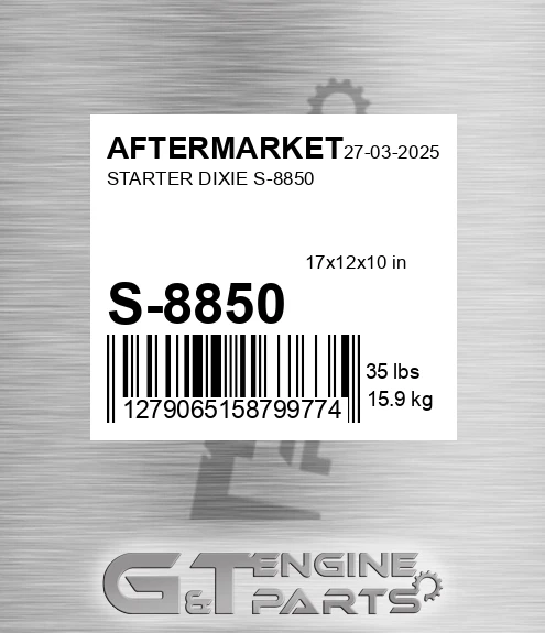 S-8850 Starter Dixie S-8850 for AFTERMARKET