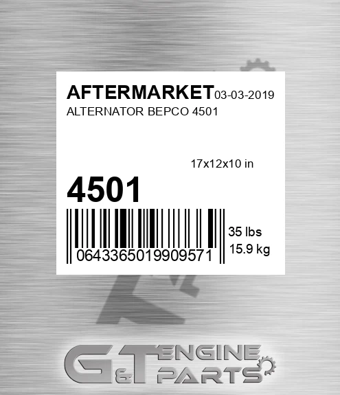 4501 Alternator Bepco
