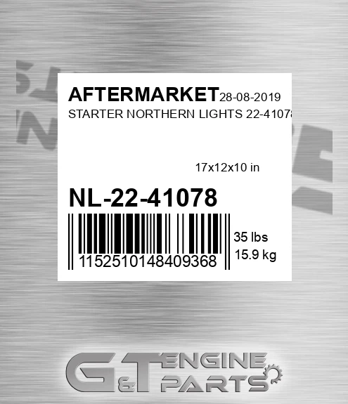 NL-22-41078 Starter Northern Lights 22-41078 for AFTERMARKET
