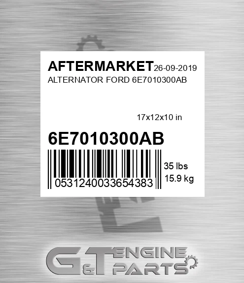 6E7010300AB Alternator Ford 6e7010300ab for AFTERMARKET