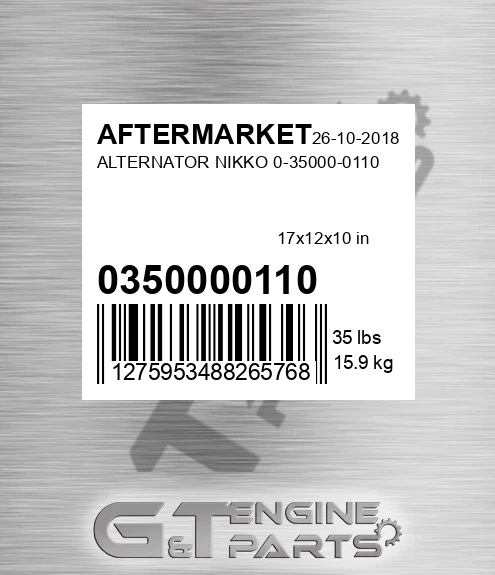 0350000110 Alternator Nikko