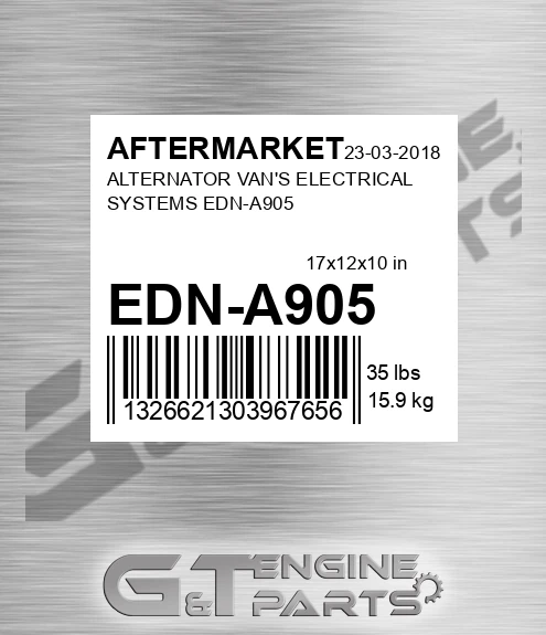 EDN-A905 Alternator Van's Electrical Systems Edn-a905 for AFTERMARKET