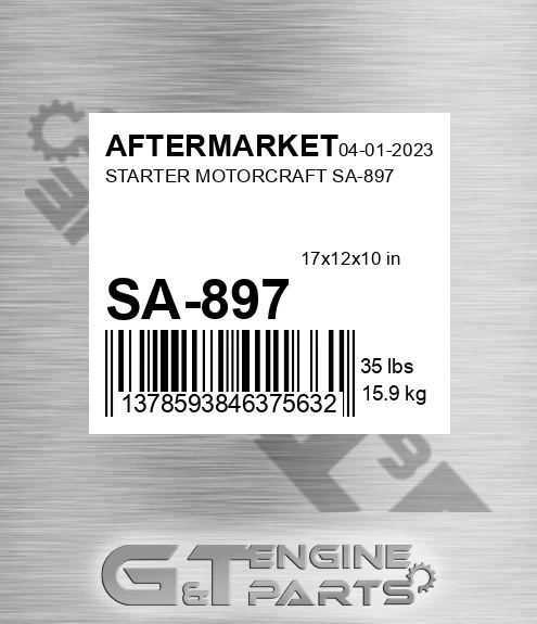 SA-897 Starter Motorcraft Sa-897 for AFTERMARKET