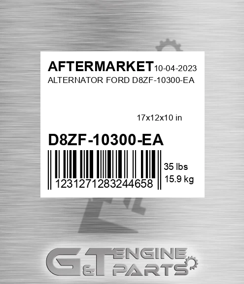 D8ZF-10300-EA Alternator Ford D8zf-10300-ea for AFTERMARKET